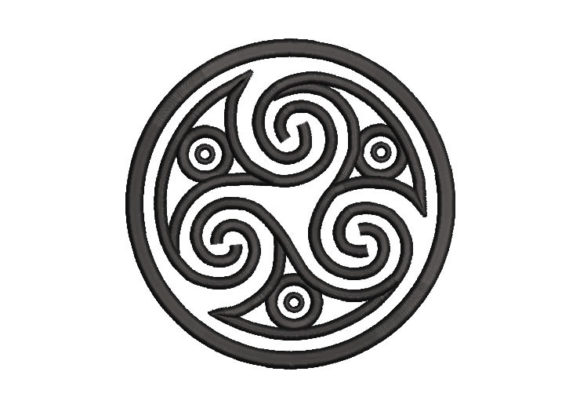 Celtic Triskele Embroidery Design