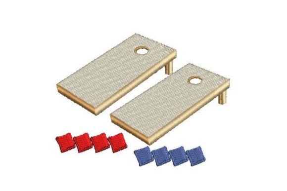 Cornhole Toss Embroidery