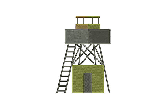 Military Base Embroidery Design