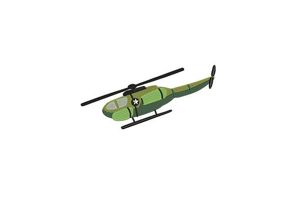 Military Chopper Embroidery Design