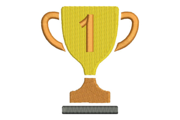 Trophy Cup Embroidery Design
